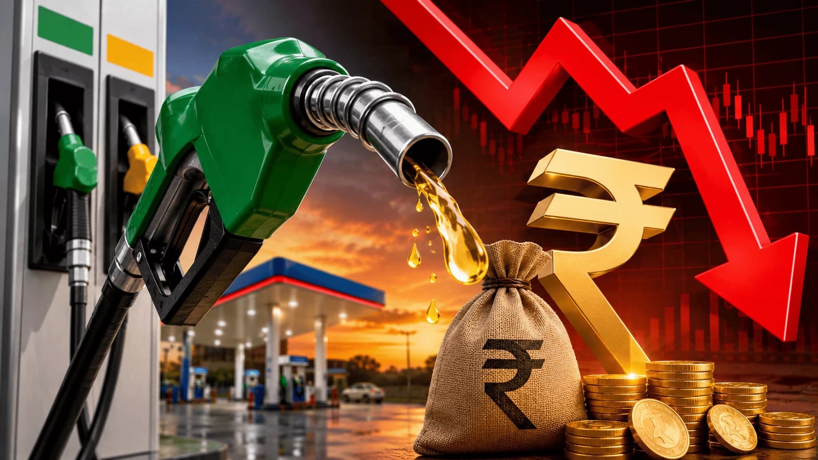 Government Cuts Petrol Price by Rs. 74 and Diesel by Rs. 67