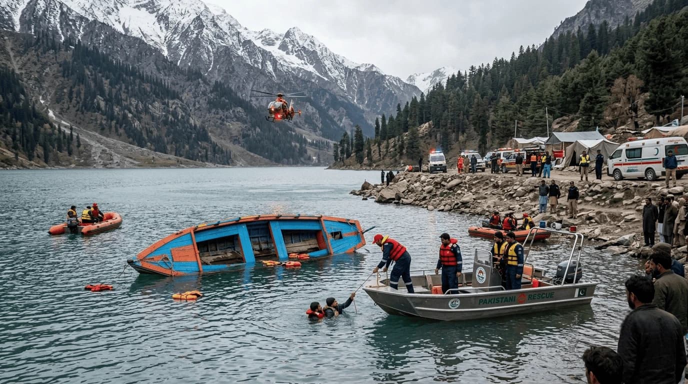 Five People Die After Tourist Boat Capsizes at Saifullah Lake in Swat