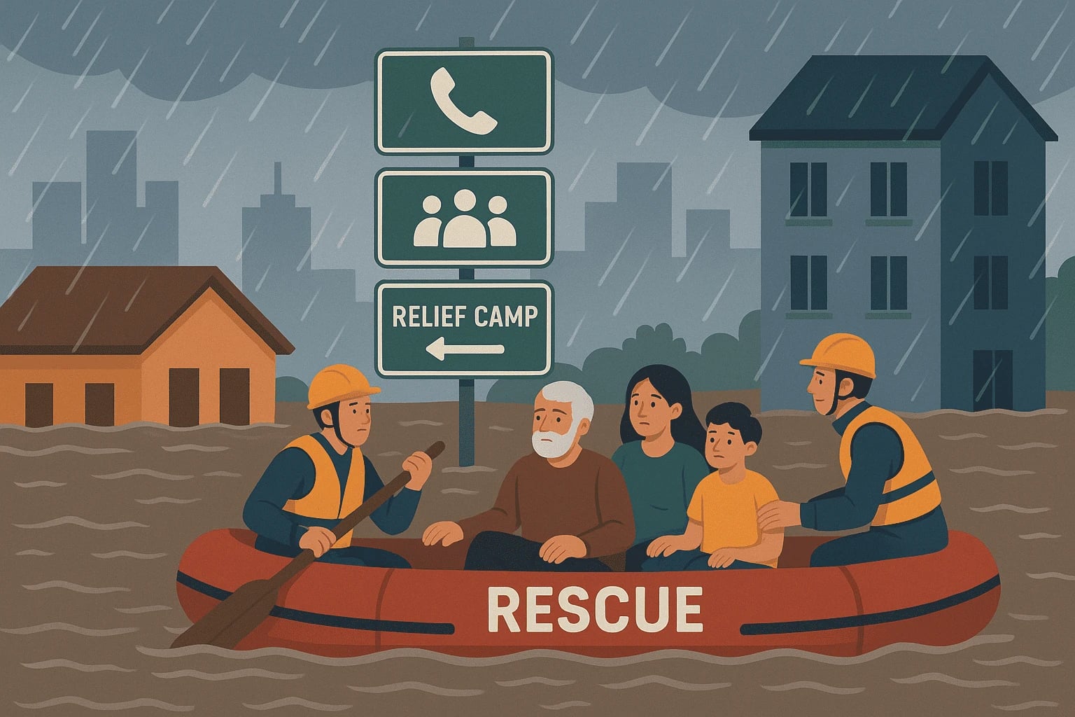 Flood Emergency: 24/7 Helplines, Rescue Contacts & Verified Relief Camp List