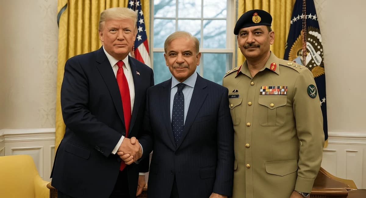 Trump Meets PM Shehbaz and Army Chief Munir at Oval Office