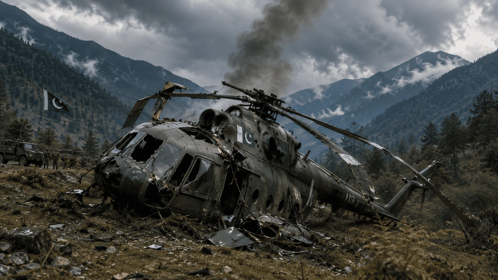 Pakistan Army Mi-17 Helicopter Crashes Near Muzaffarabad! All On Board Martyred: ISPR