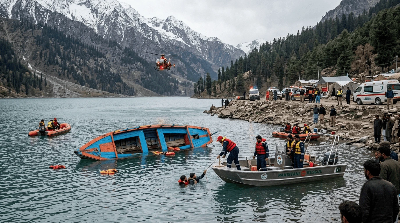 Five People Die After Tourist Boat Capsizes at Saifullah Lake in Swat